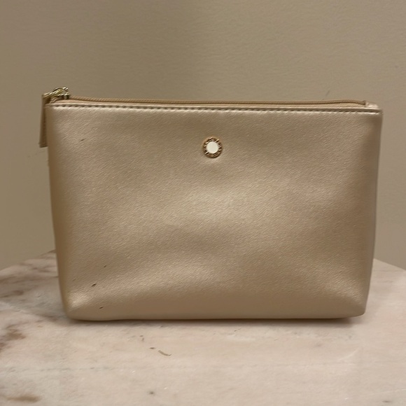 Bvlgari metallic gold faux leather cosmetics bag - Picture 1 of 12
